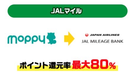 モッピーJALマイル交換