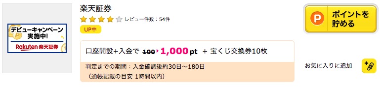 ハピタス楽天証券