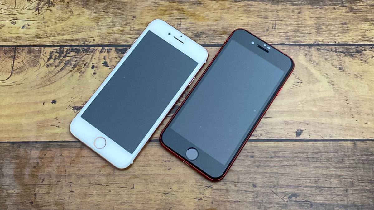 iPhone7とiPhoneSEの画面比較