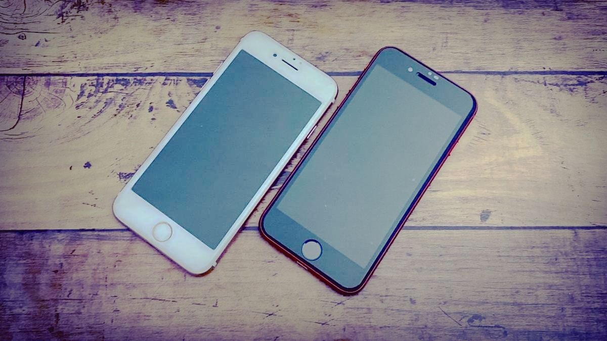 iPhone8とiPhoneSEの画面