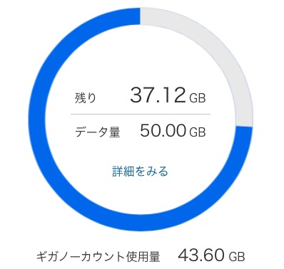 メリハリプランデータ使用量