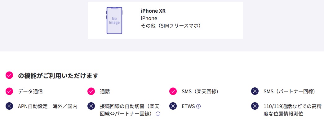 Rakuten UN-LIMITiPhoneXR