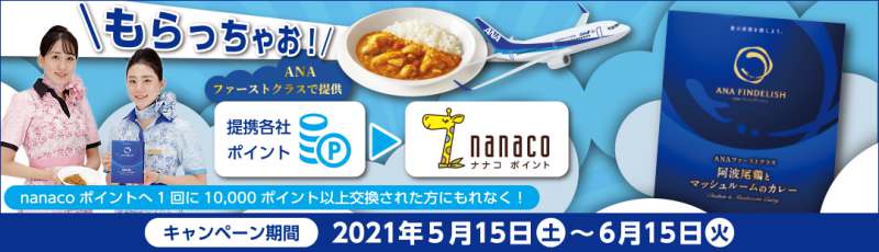 nanacoポイントANAカレー