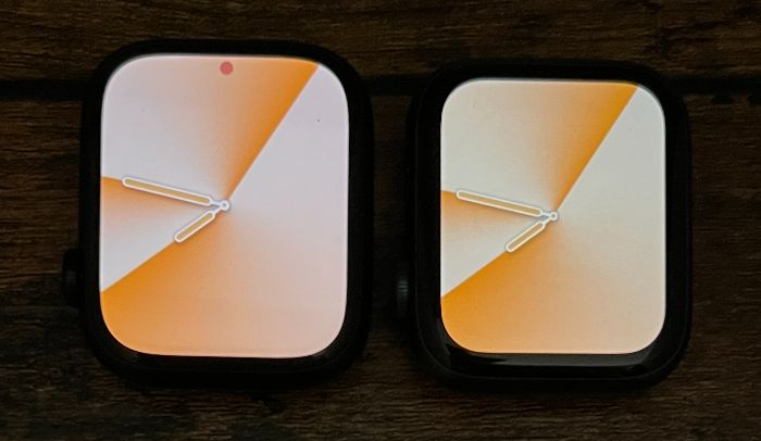 applewatch7と6のディスプレイ比較