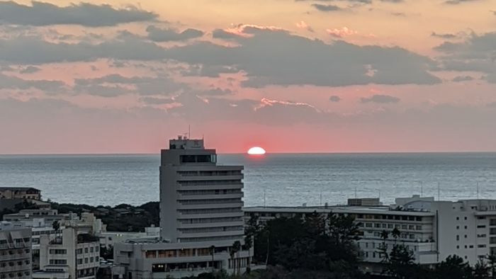 南紀白浜マリオットホテルの夕日