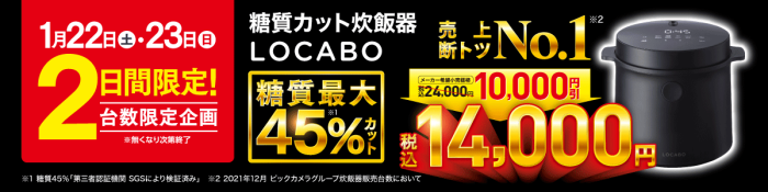 ビックカメラ.comセール限定LOBACO