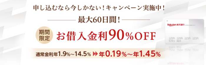 楽天銀行スーパーローン入会キャンペーン