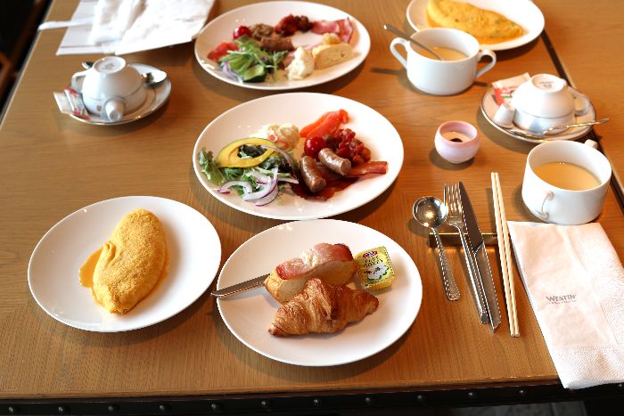 ウェスティン都ホテル京都の朝食ビュッフェ1皿目