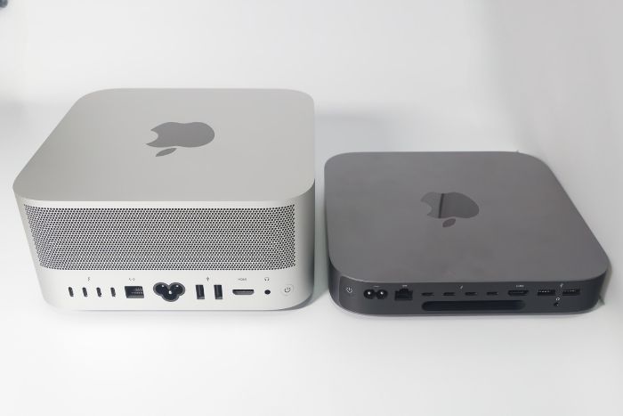 Mac StudioとMac miniのバックを比較