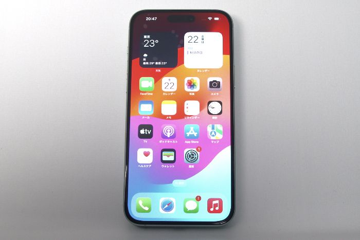 iPhone15 Plusのディスプレイ