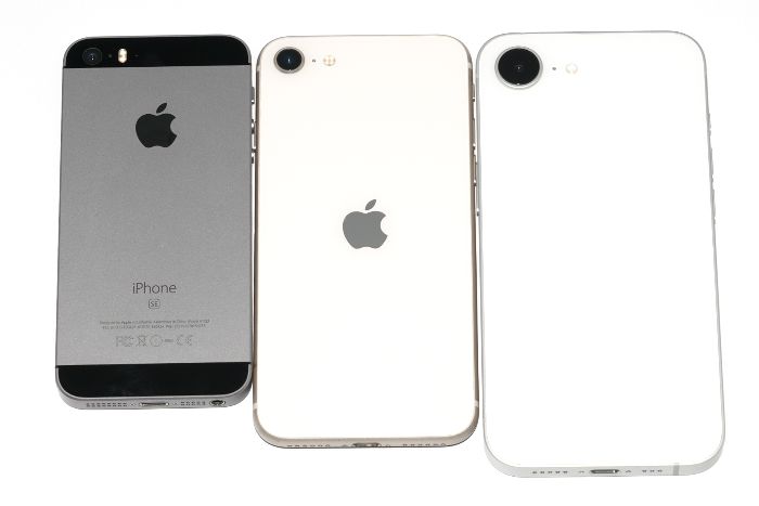 iPhone16eとiPhoneSEの本体を比較