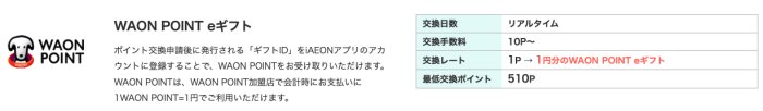 モッピーポイントをWAON POINTに交換