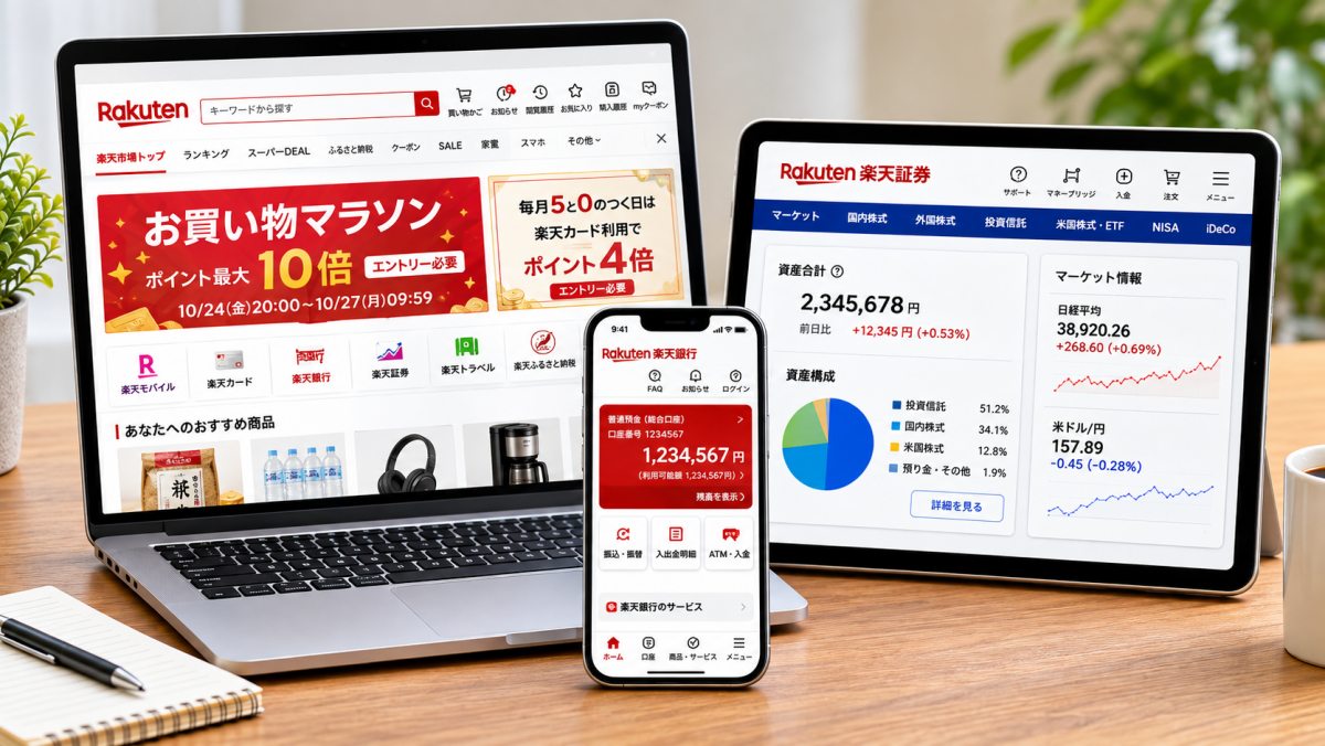 楽天市場でポイントを効率良く貯める方法